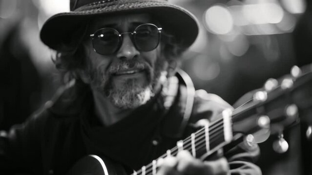 Street musicians entertain passersby.