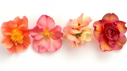 Fototapeta premium begonia flowers five img