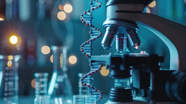 Research medical DNA lab science biotechnology scientist laboratory clinic medicine chemistry. Medical analysis DNA research equipment technology test microscope work health scientific computer gene