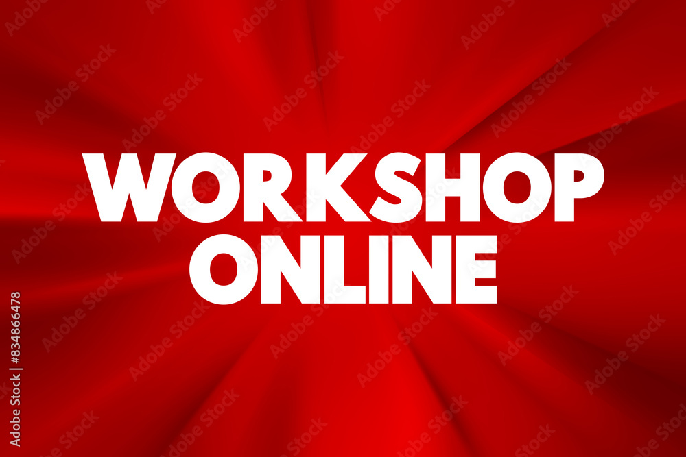 Poster workshop online - collaborative discussion where you and your participants will dive into a specific