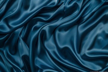 Obraz premium Smooth elegant blue silk or satin luxury cloth texture can be used as an abstract background with copy space