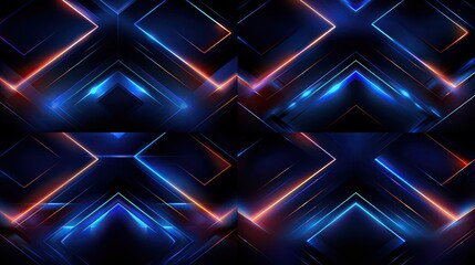 Blue abstract background with spiral circle lines, technology futuristic template