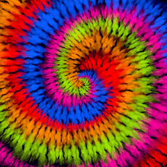 abstract background with a rainbow coloured tie dye pattern 