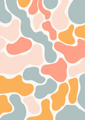 Abstract organic pattern design background in pastel colours