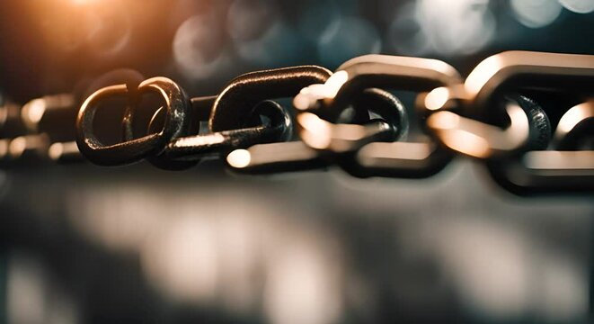 Chains in a prison.