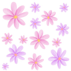 hand painted watercolour flower pattern background 