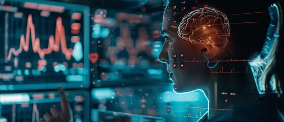 The nurse is interpreting an electrocardiogram ECG machines readings