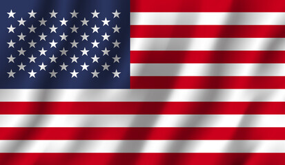 Fototapeta premium USA National Flag waving US flag 3d American Flag