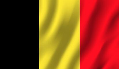 Fototapeta premium Belgium National Flag waving flag 3d