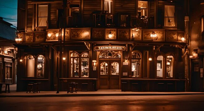 Tavern in a far west town.