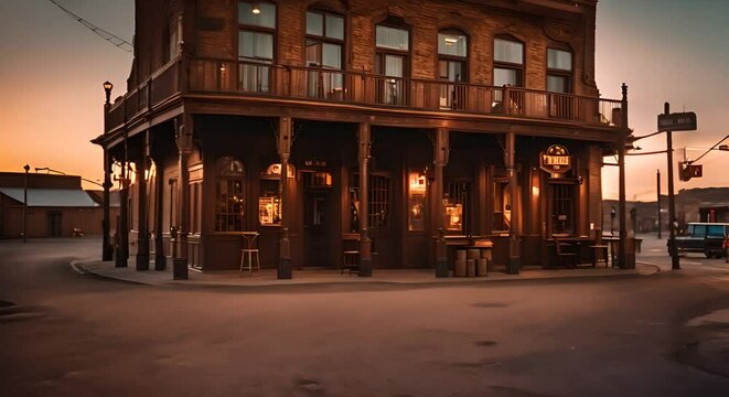 Tavern in a far west town.