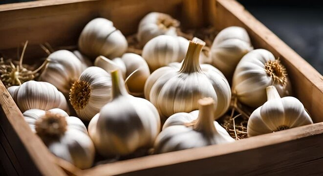 Garlic in the kitchen.