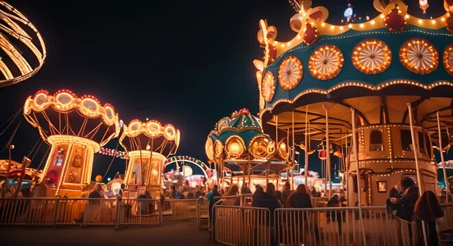 Merry-go-round at a fair.