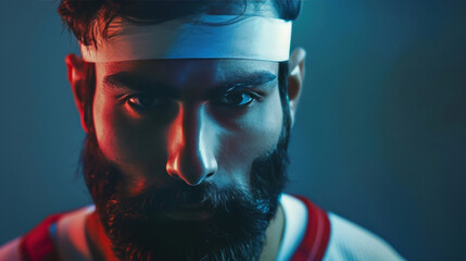 Indian man rugby band on the head