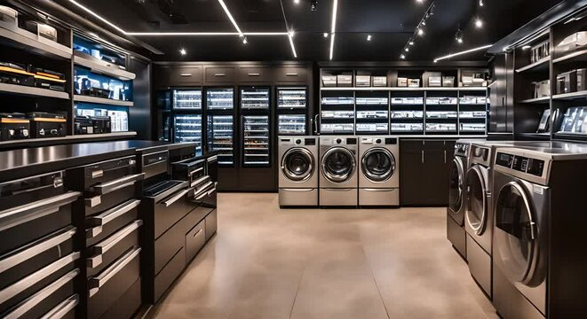 Interior of an appliance store.