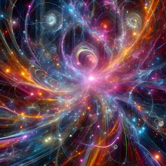 Obraz premium An electrifying display of abstract colorful lights