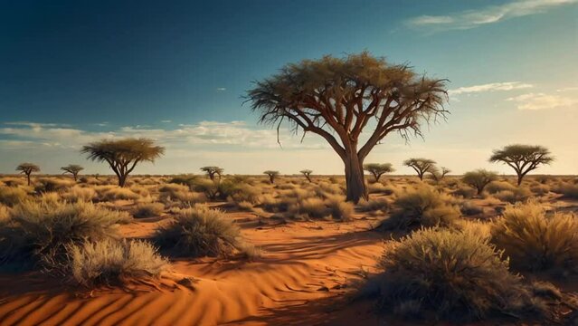Landscape Kalahari Desert Botswana
