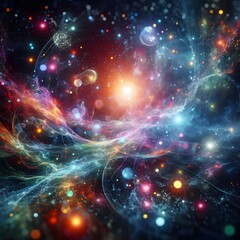 Fototapeta premium An electrifying display of abstract colorful lights