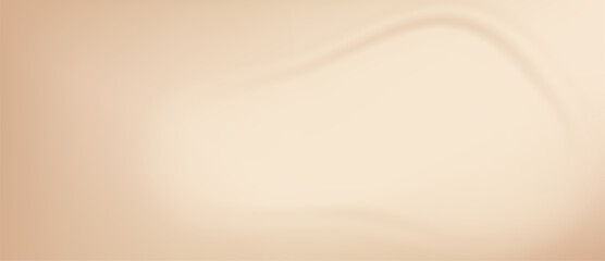 Beige wave background. Abstract soft nude gradient bg. 3d modern neutral champagne gradation effect. Luxury trend wallpaper. Warm ivory mesh blur texture illustration. Elegant simple panorama banner