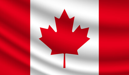 Canada National Flag Photo waving 3d canadian