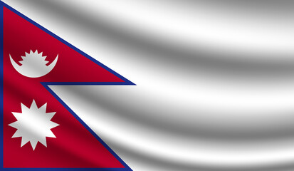 Nepali National Flag Photo waving 3d Nepal flag