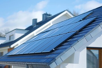 Fototapeta premium House solar panel closeup