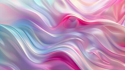 Fototapeta premium Abstract holographic iridescent neon liquid metal texture background. Colorful abstract gleaming fluid material..