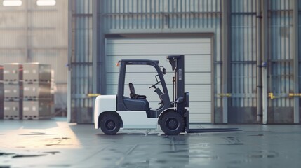 electric white forklift high quality vehicle