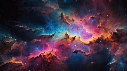 Multicolored nebula