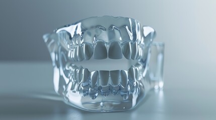 glass jaw models transparented teeth simple minimal