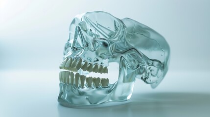glass jaw models transparented teeth simple minimal