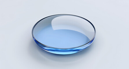 3D render of a simple sleek circular glass lens