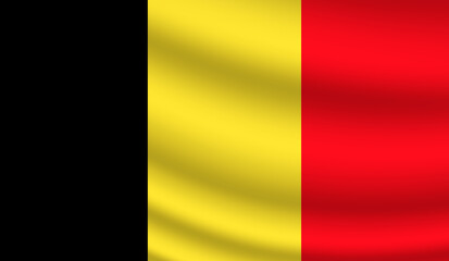 Obraz premium Belgium National Flag Photo waving 3d