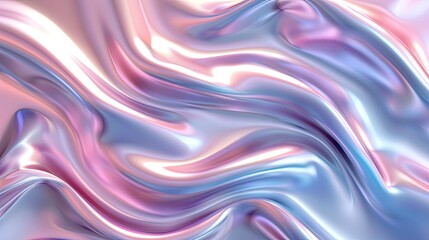 Abstract holographic iridescent neon liquid metal texture background. Colorful abstract gleaming fluid material..