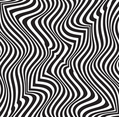  Line art optical .Wave design black and white. Digital image with a psychedelic stripes. Argent base for website, print, basis for banners, wallpapers, business cards, brochure, banner