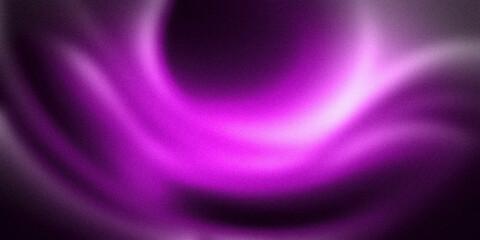 Abstract gradient background featuring a mesmerizing blend of dark purples and vibrant magentas. Focus is a bright, luminous pink hue that gracefully transitions into the surrounding deeper shades