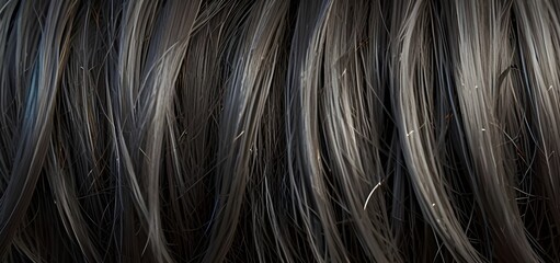 Fototapeta premium Grey reflective hair texture