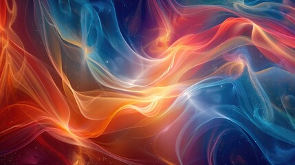 Vibrant abstract CG background depicting a wave like space