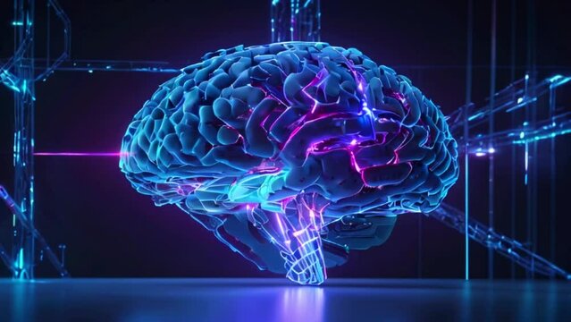 Human Brain Illustration Scan