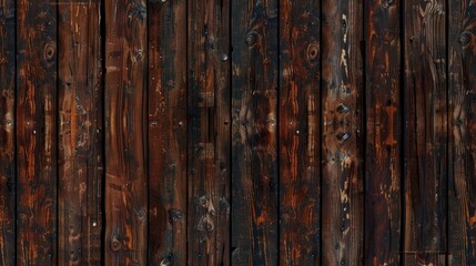 Fototapeta premium a wooden wall background with the texture of natural wood planks, evoking retro and vintage charm, suitable for interior design or wallpaper purposes. SEAMLESS PATTERN
