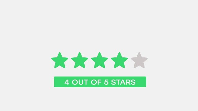 Rating Star Review Scoring Animated Infographic
