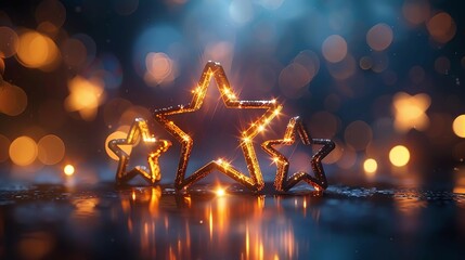 Milestone Achievements A 3D card with glowing milestones and stars, showing rewards for reaching milestones