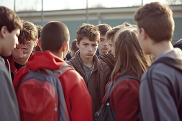 Fototapeta premium Bullying in Plain Sight: The Lonely Target