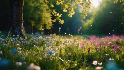 Obraz premium art abstract spring background or summer background with fresh g