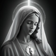 Illustrative portrait of Mary,our Lady