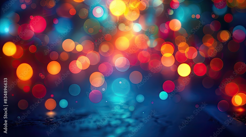 Aufkleber blurred colorful lights abstract background with blurred colorful lights, capturing the beauty of ab