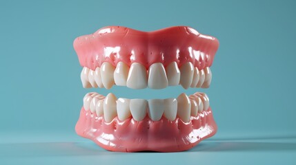 Fototapeta premium Close-up view of 3d human teeth model