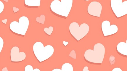 Naklejka premium Artistic vector illustration of heart seamless background pattern