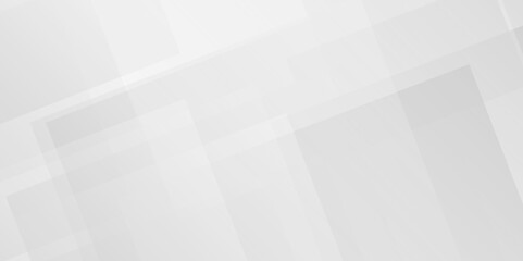 Obraz premium Modern abstract white curve square lines triangle technology backdrop. white light grey background. Space design concept. Decorative web layout poster, banner. White grey background vector design. 