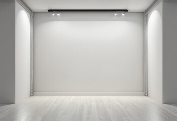 Sleek white product display in a minimalist interior space
